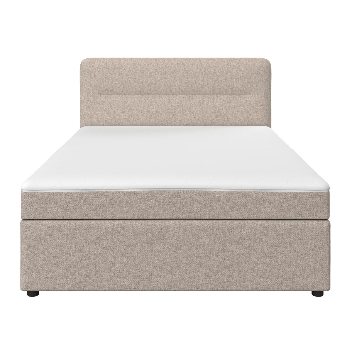Boxbett Marco ca. 160x200 cm Taupe - Taupe/Schwarz, MODERN, Holz/Kunststoff (160/200cm) - Bessagi Home