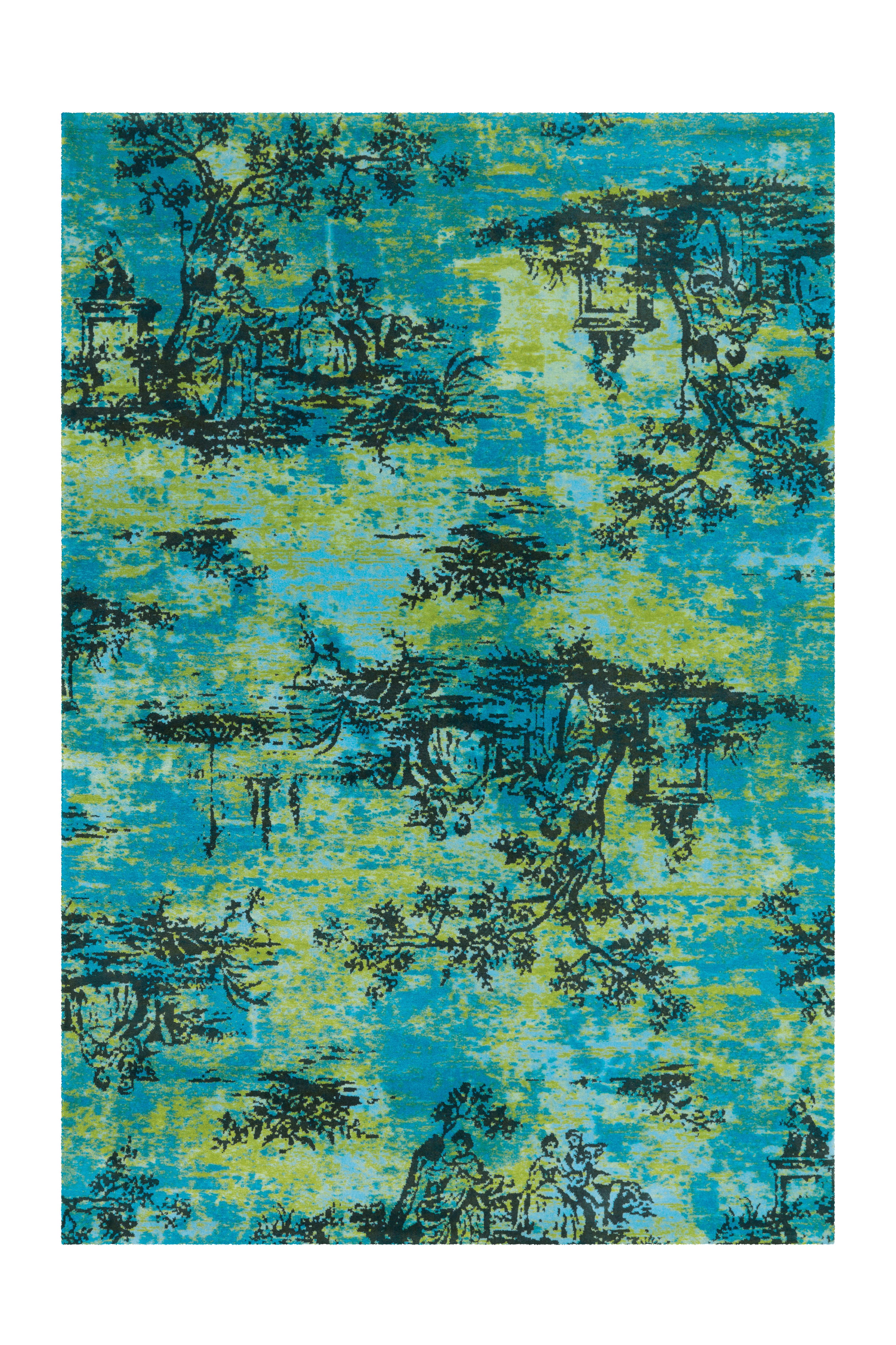 Vintage-teppich Vintage 5206 Türkis 170x240 - Türkis, Basics, Textil (170/240cm) - Kayoom