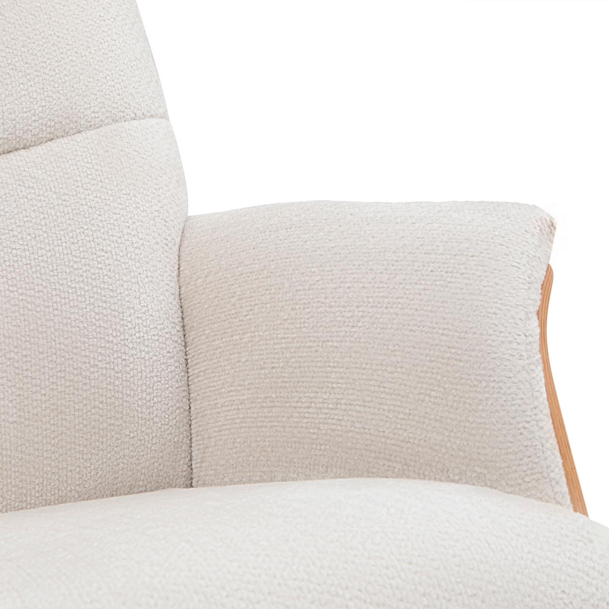 Relaxsessel Como Ecru - Ecru/Schwarz, MODERN, Textil (74/106/80cm)