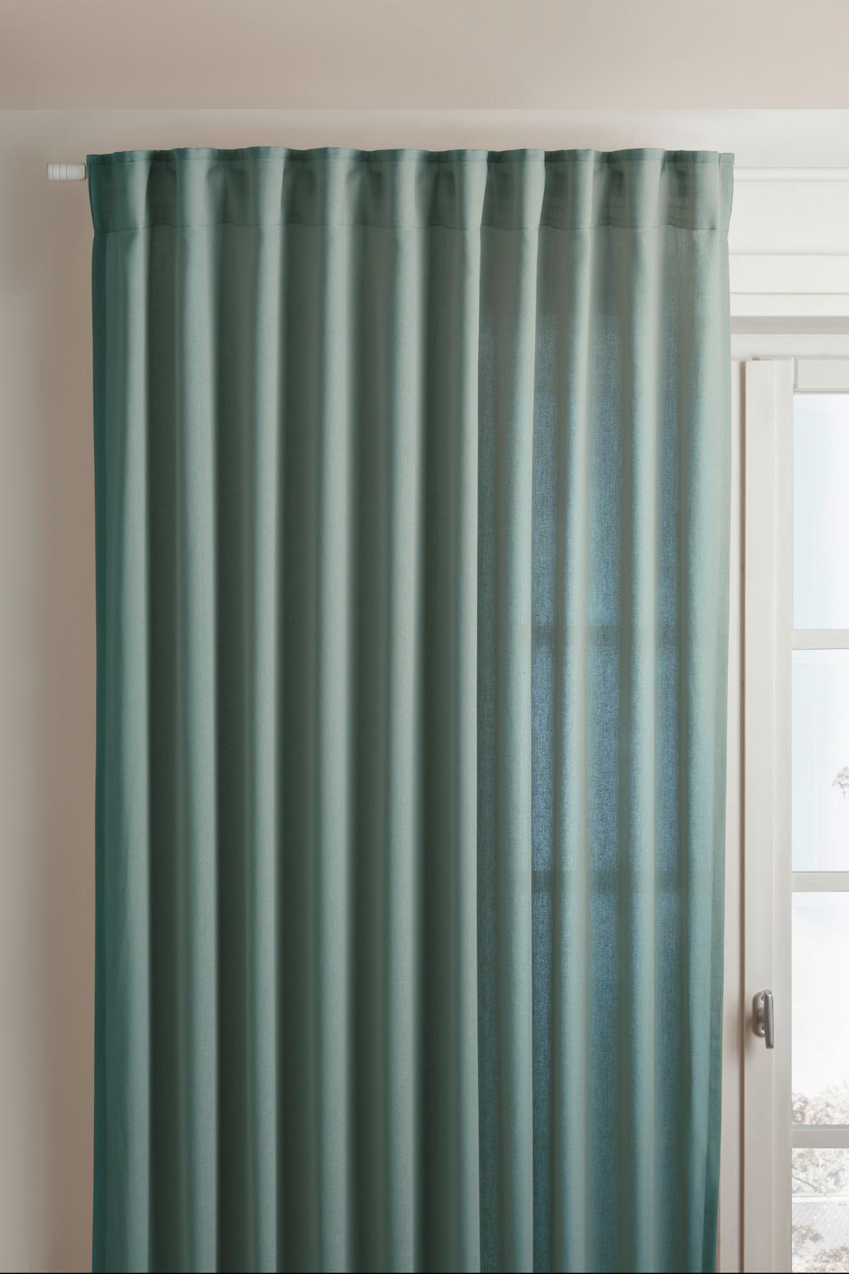 Fertigvorhang Sila in Grün ca. 140x255cm - Grün, MODERN, Textil (140/255cm) - Modern Living