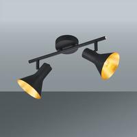 Strahler Nina, max. 40 Watt - Goldfarben/Schwarz, LIFESTYLE, Metall (33/21/11cm)