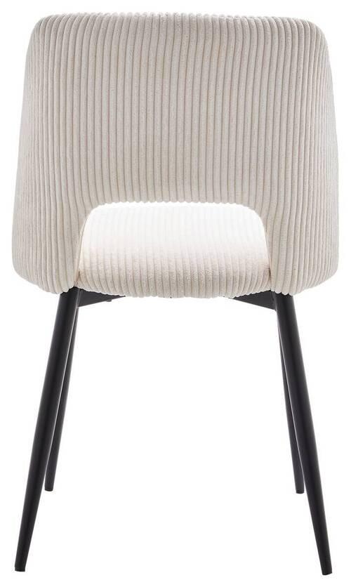 Stuhl Zoe Beige - Beige/Schwarz, Lifestyle, Textil/Metall (51/82/57cm) - Mömax