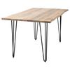 MATBORD MAGNUS - svart/naturfärgad, Natur, metall/trä (140/85/77cm) - Zandiara