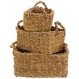 Korbset Disha in Naturfarben, 3-teilig - Naturfarben, Weitere Naturmaterialien - Mömax modern living