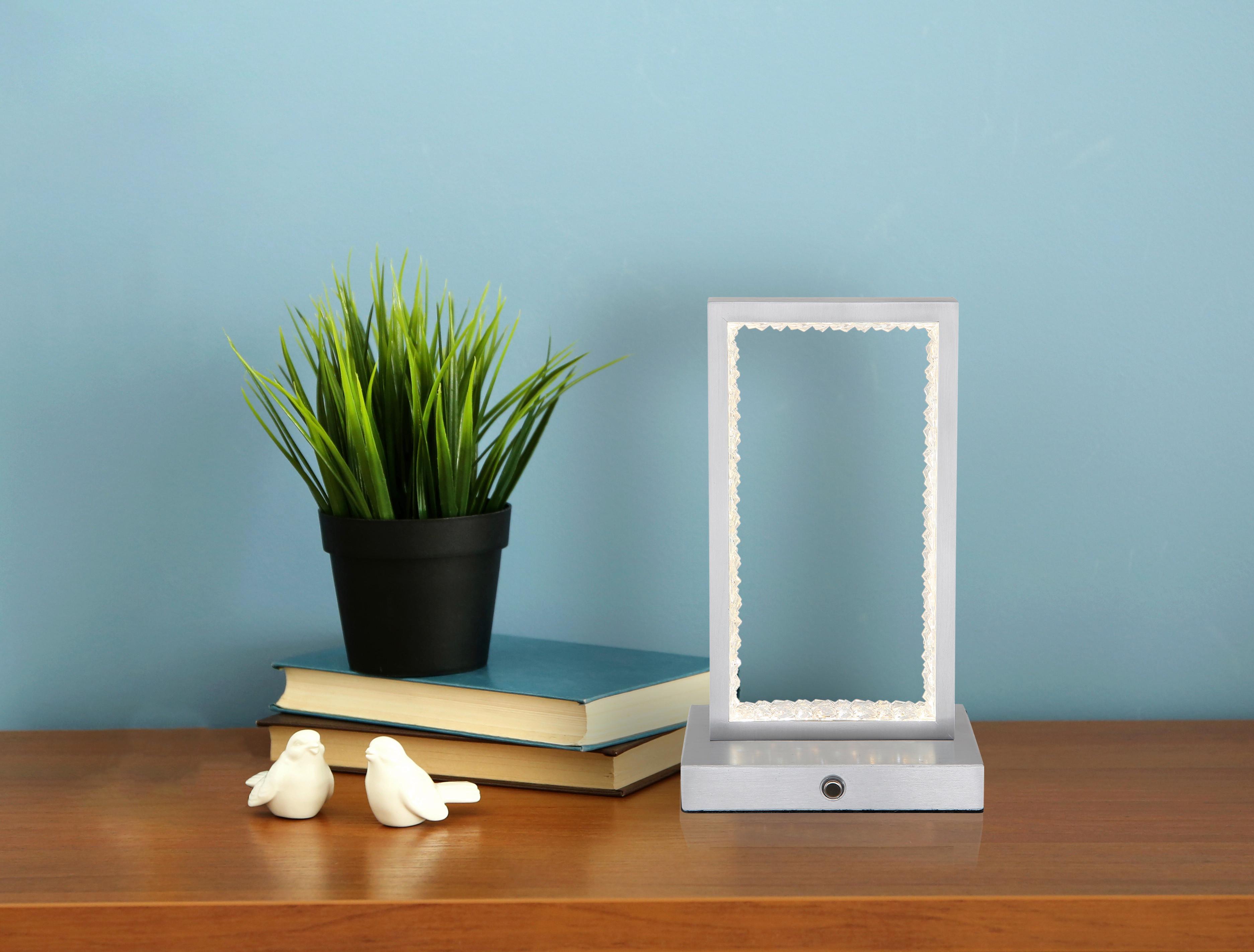 Namizna Svetilka Za Polnjenje Samega - prozorno, Design, kovina/umetna masa (14/7,5/23cm) - Globo