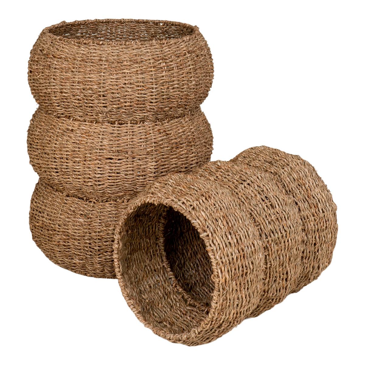 Korbset Sarbas Baskets Hellbraun, 2er Set - Hellbraun, Basics, Naturmaterialien (35/45/35cm)