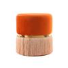 HOCKER Hocker in Orange - Champagner/Goldfarben, Basics, Holzwerkstoff/Textil (41/44,5/41cm) - Kayoom
