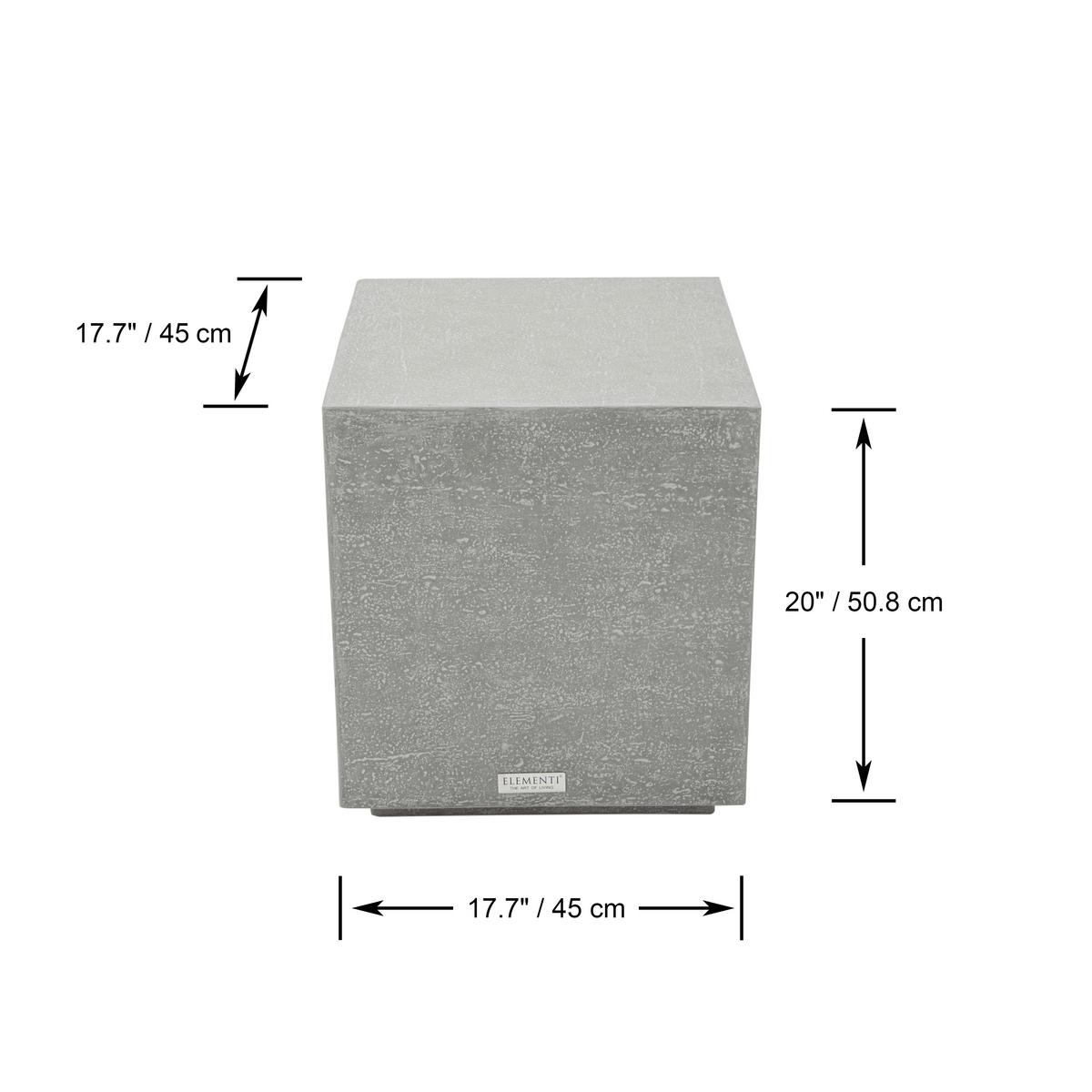 Loungetisch Tevere Faserbeton Hellgrau - Hellgrau, KONVENTIONELL, Stein (45/45/50.8cm) - Gardenson