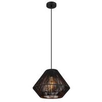 Viseča Svetilka 15694hb Houdini - črna/naravne barve, Konvencionalno, kovina/umetna masa (35/120cm) - Globo