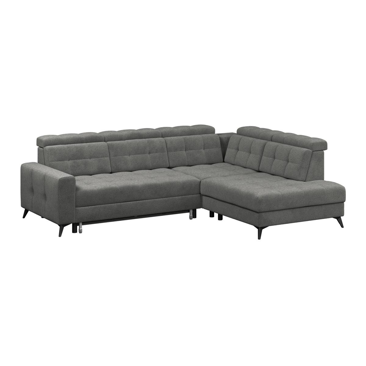 Kutna Garnitura Barletta New - crna/antracit, Romantično / ladanjski, tekstil/metal (289/228cm) - Luca Bessoni