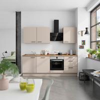 Küchenleerblock Easytouch High o. Geräte Sandfarben - Sandfarben/Eichefarben, MODERN, Holzwerkstoff/Metall (240cm) - Nobilia