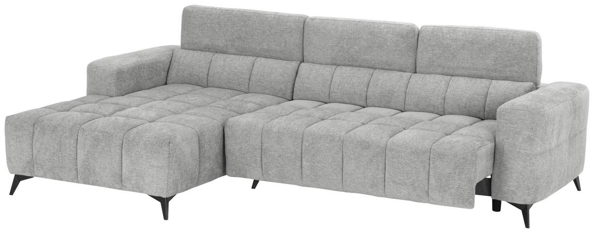 Wohnlandschaft Melbourne Grau - Schwarz/Grau, Modern, Holz/Textil (182/285cm) - Mömax