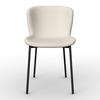STOEL NOEMIE - Crème/Zwart, Modern, Hout/Textiel (49/81/54cm) - Bessagi Home