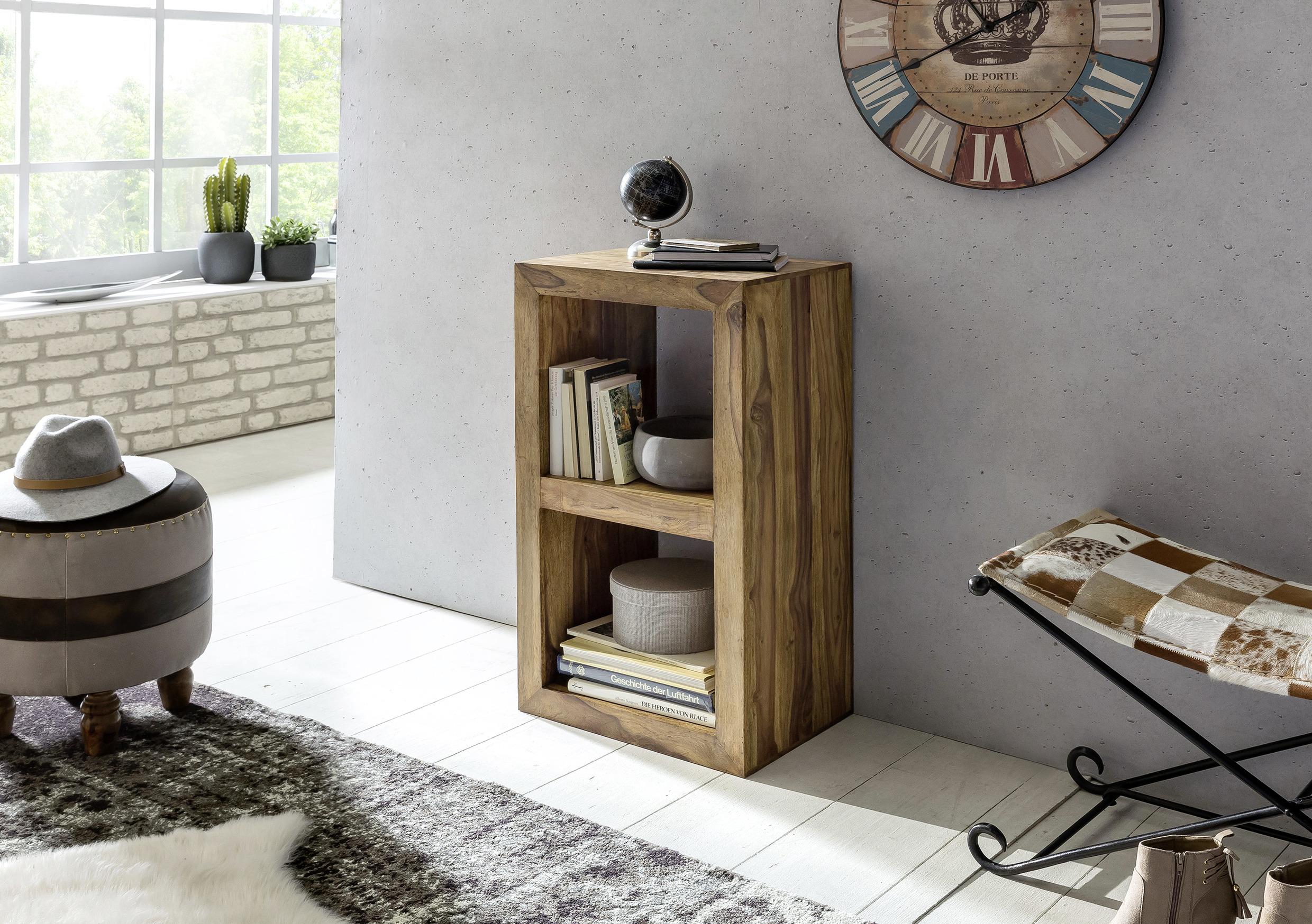 Standregal "Mumbai", aus Sheesham - Sheeshamfarben, MODERN, Holz (50/88/35cm) - MID.YOU