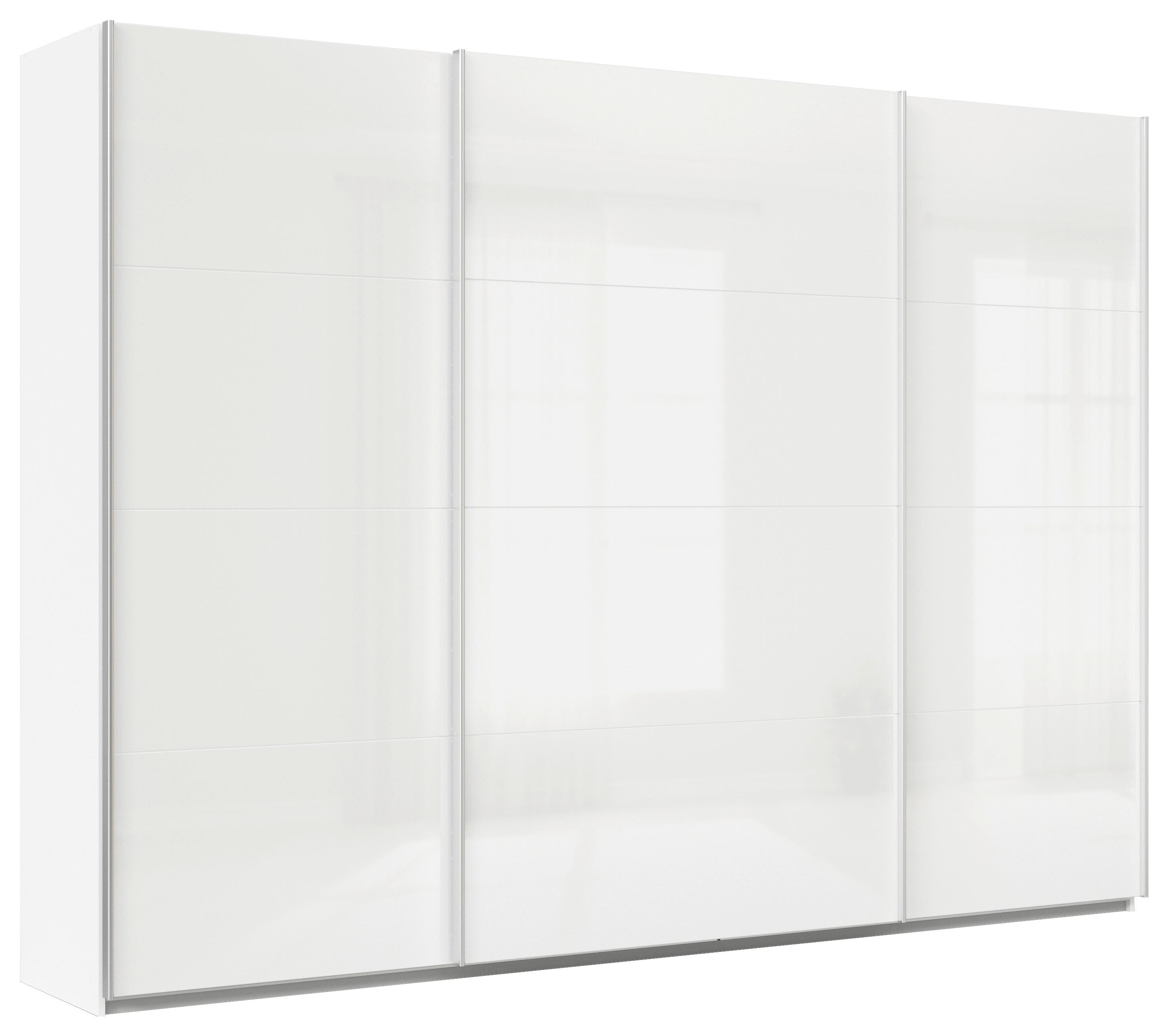 Ormar S Kliznim Vratima Feldkirch - bijela/bijela visoki sjaj, Moderno, drvni materijal/metal (315/229/62cm)