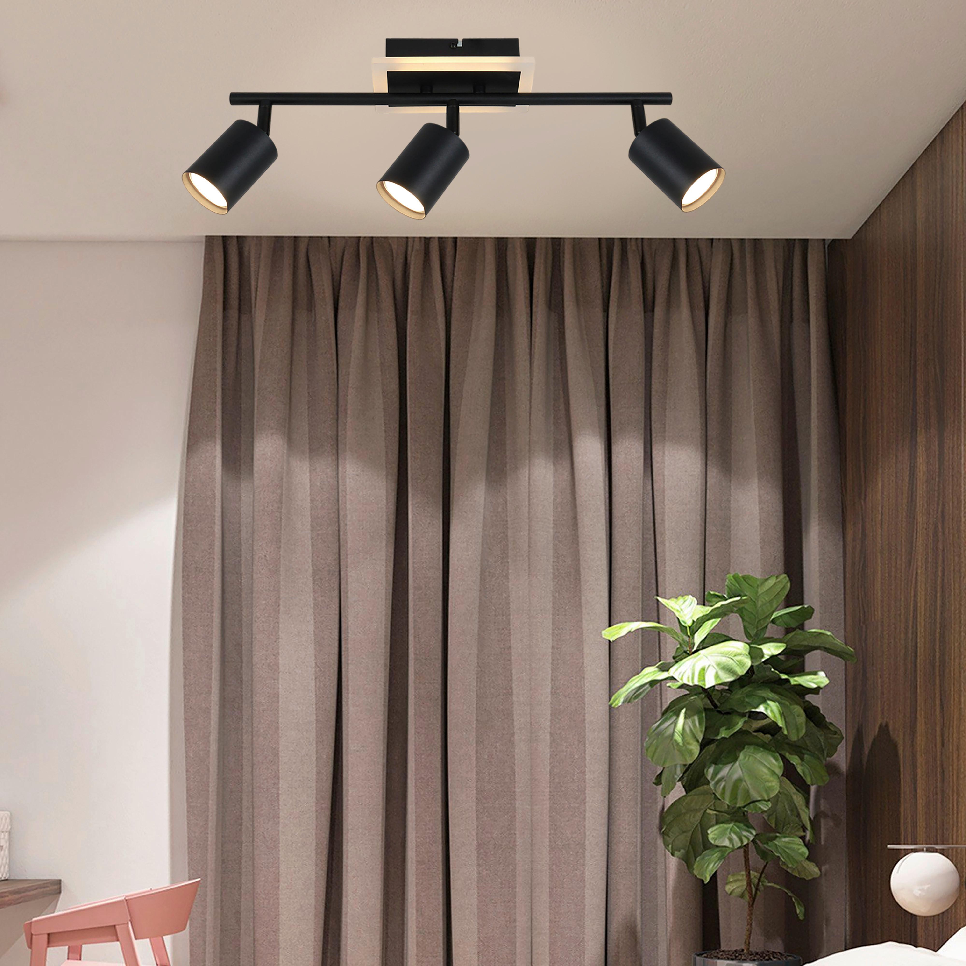 LAMPA SUFITOWA MAXIN - czarny, Trend, tworzywo sztuczne/metal (45/9,5/16cm) - Novel