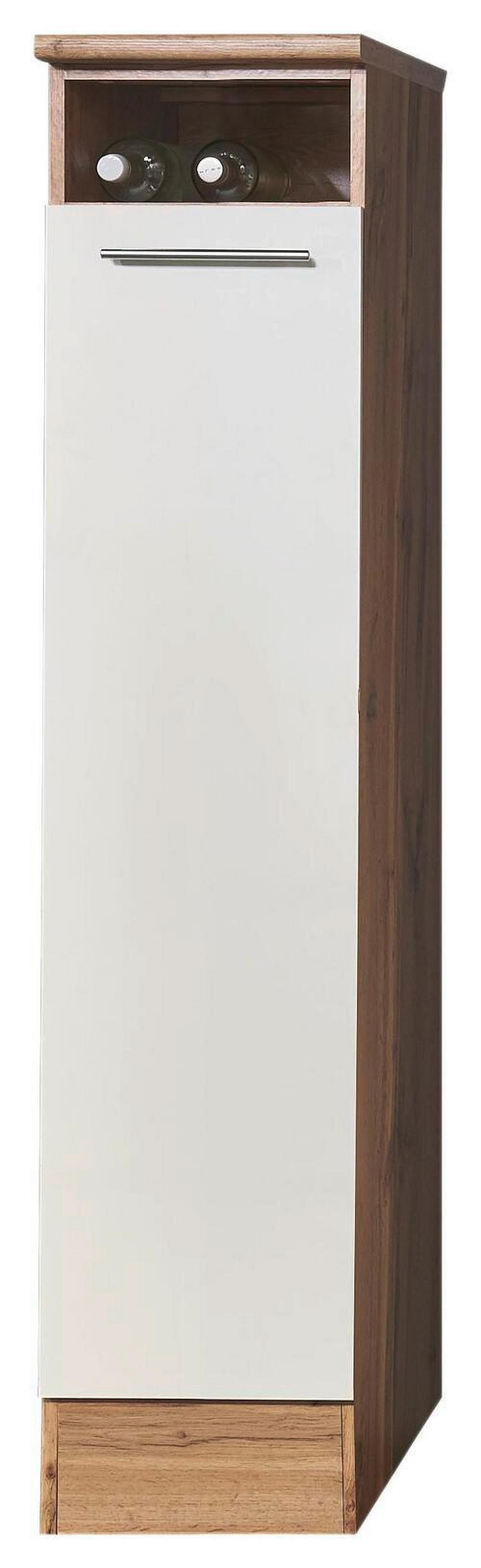 Izvlečna Omara Madeira, Bela, Hrast - srebrne barve/barve hrasta, Konvencionalno, kovina/leseni material (30/158/60cm)