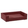 Hundesofa Candy, ca. 91x57x25cm - Chromfarben/Bordeaux, KONVENTIONELL, Holz/Textil (91/57/25cm)
