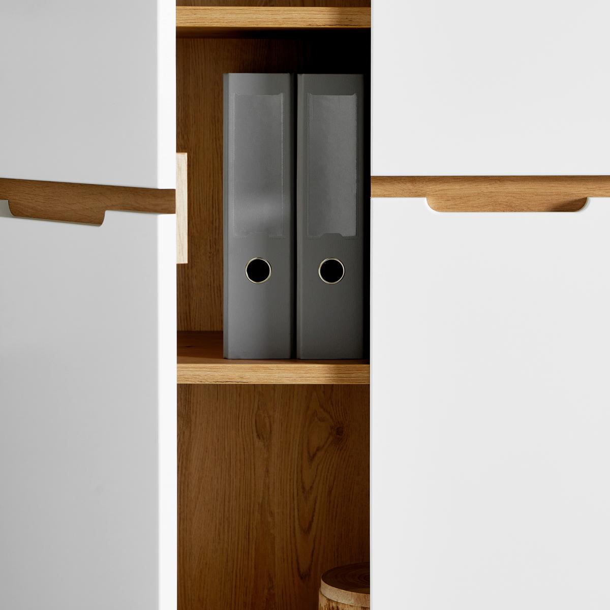 Kommode Dallas Weiß/Eiche Artisan - Schwarz/Weiß, MODERN, Holzwerkstoff/Kunststoff (75/122/38cm) - Mömax