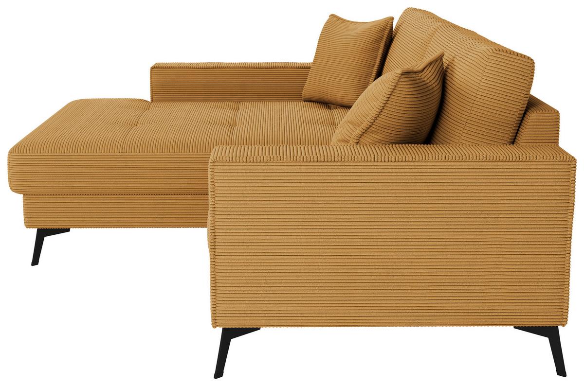 Kutna Garnitura Ted - boje senfa/crna, Trend, tekstil/metal (174/228cm) - Modern Living