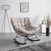 GUNGFÅTÖLJ CLOUD - svart/cremefärgad, Modern, metall/trä (96/88/103cm) - Mömax
