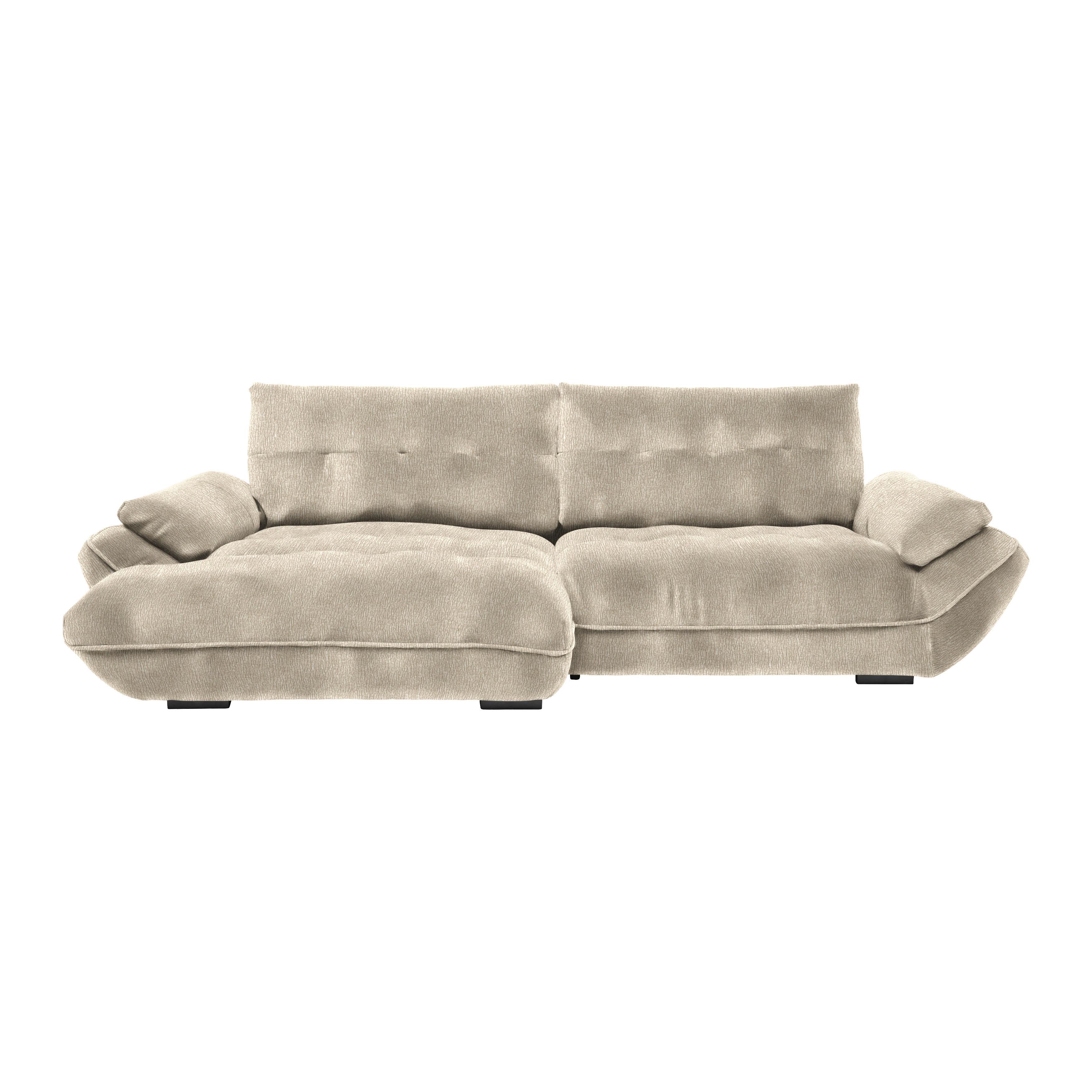 Wohnlandschaft Vivo Beige - Beige/Schwarz, MODERN, Kunststoff/Textil (179/63/317cm) - Premium Living