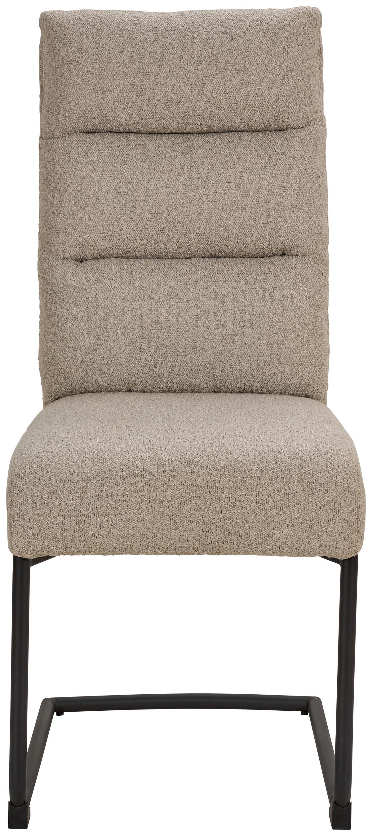 KRZESŁO NA PŁOZIE LAMPANG 3 - czarny/szary, Modern, metal/tkanina (44/102/42cm) - Livetastic