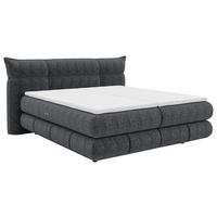 Boxspring Postelja Auris - črna/barve grafita, Konvencionalno, umetna masa/tekstil (180/200cm) - Sembella