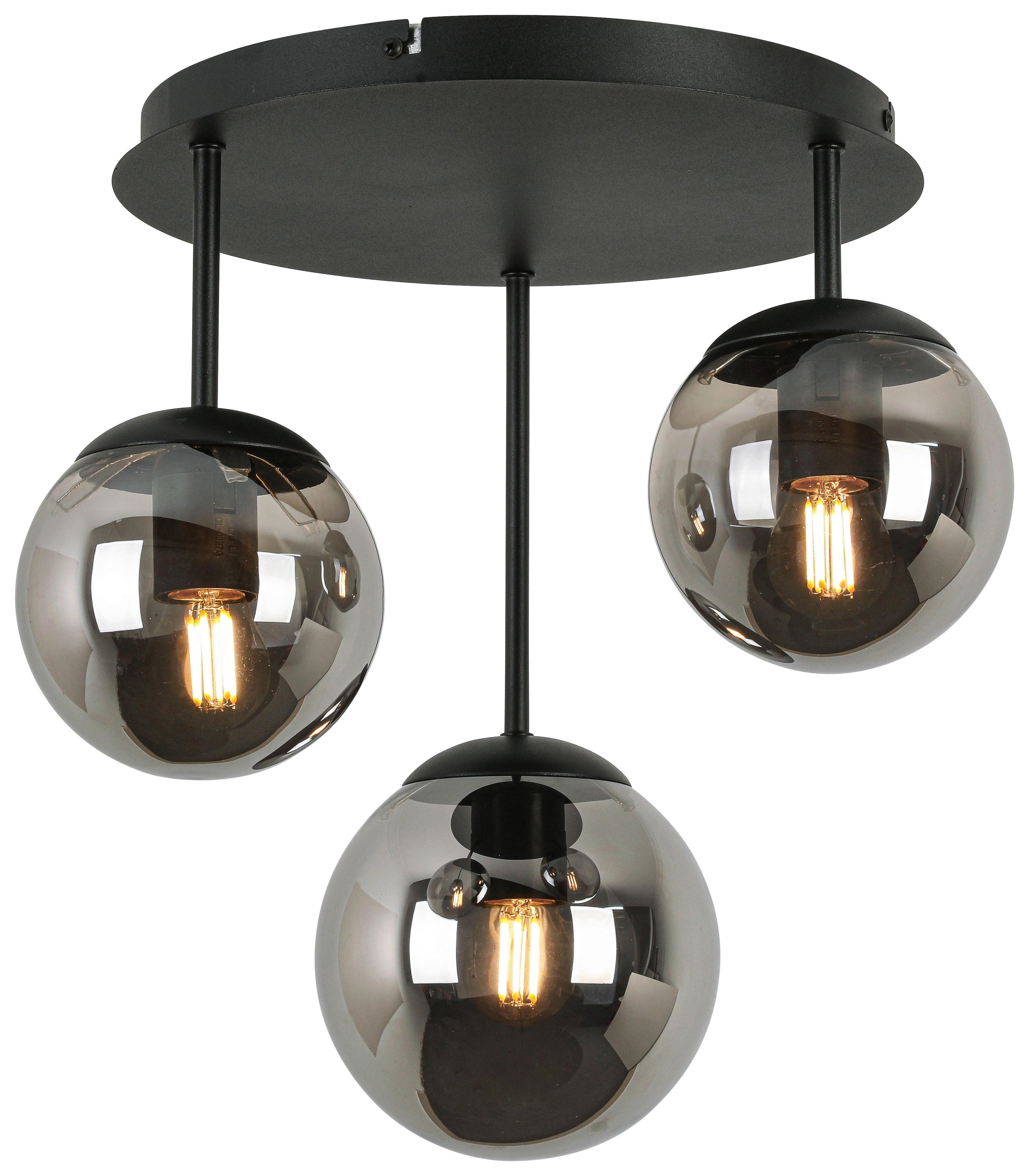 LAMPA SUFITOWA SUSI - czarny/kolor chromowy, Trend, tworzywo sztuczne/metal (35,5/36/38cm) - Novel