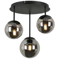 LAMPA SUFITOWA SUSI - czarny/kolor chromowy, Trend, tworzywo sztuczne/metal (35,5/36/38cm) - Novel