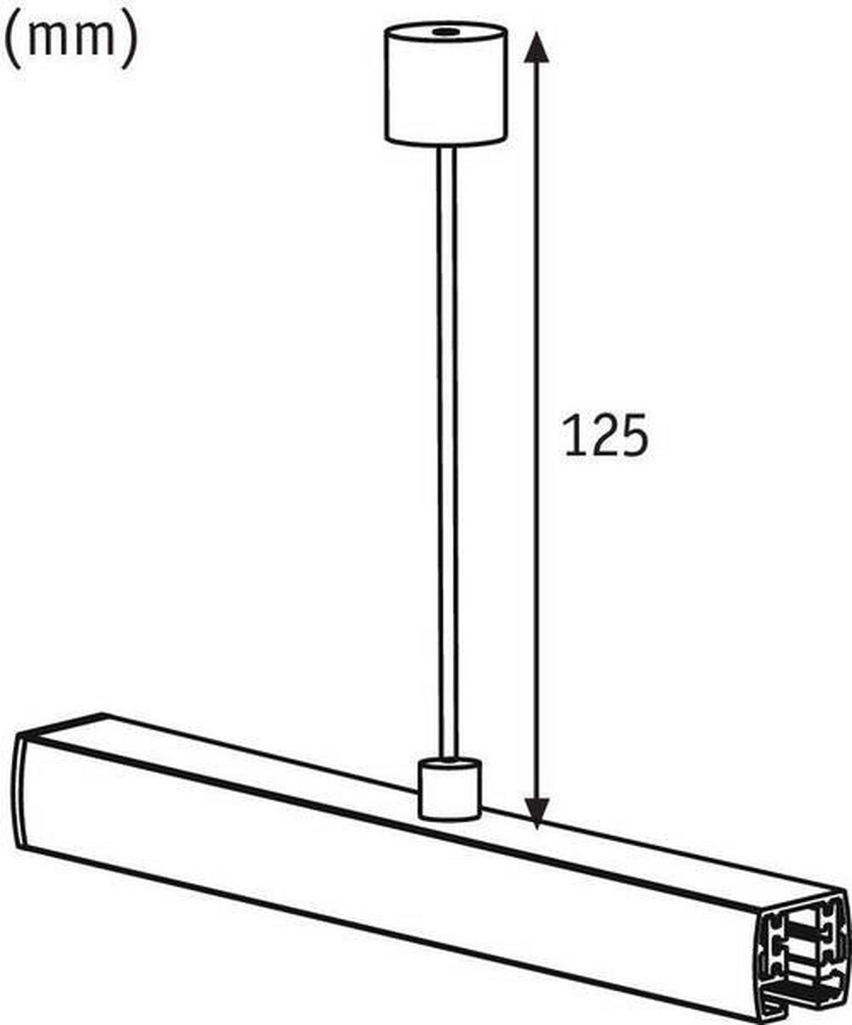 Schienensystem-Abhängung Suspension in Chromfarben - Chromfarben, Basics, Metall (1,8/12,5 -25cm) - Paulmann