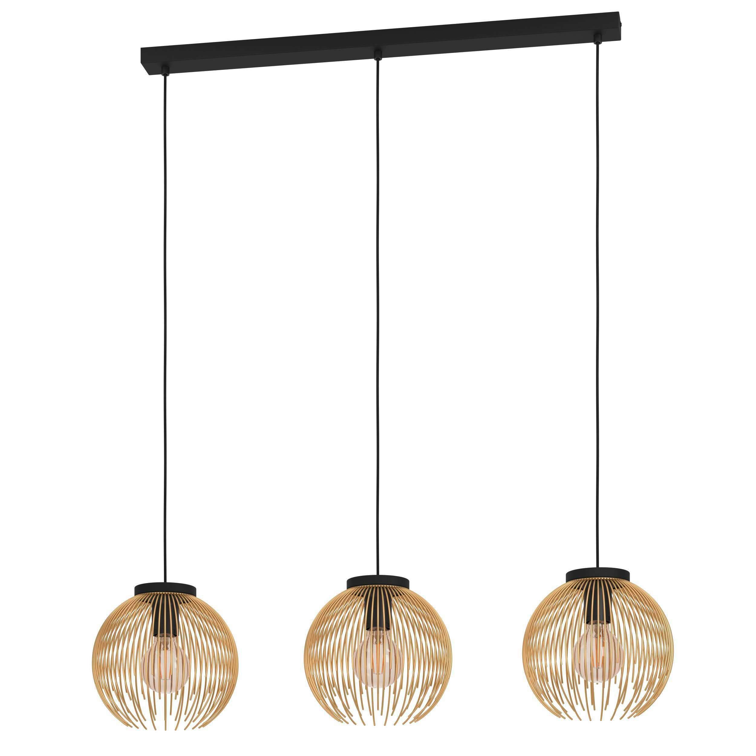 LAMPA WISZĄCA 900167* VENEZUELA - czarny/kolor złoty, Design, metal (93,5/23,5/110cm)