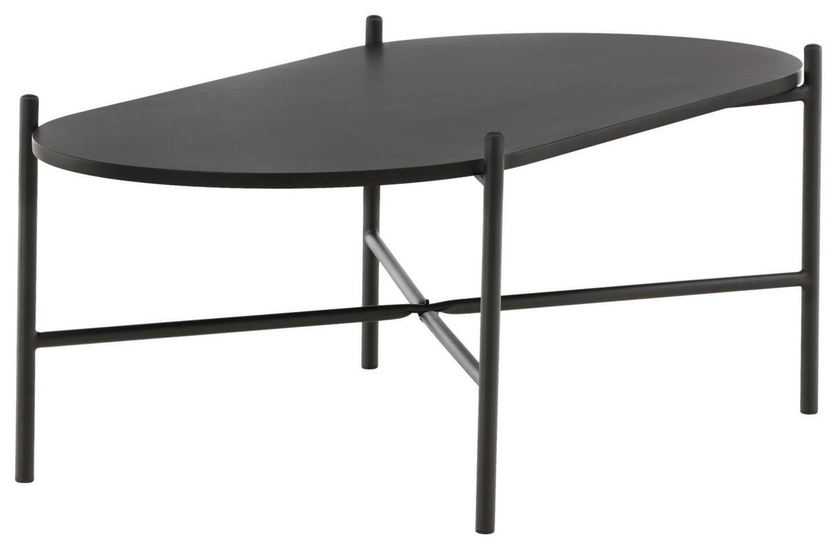 COUCHTISCH PUEBLO - Schwarz, Design, Holzwerkstoff/Metall (120/60/45cm) - Livetastic