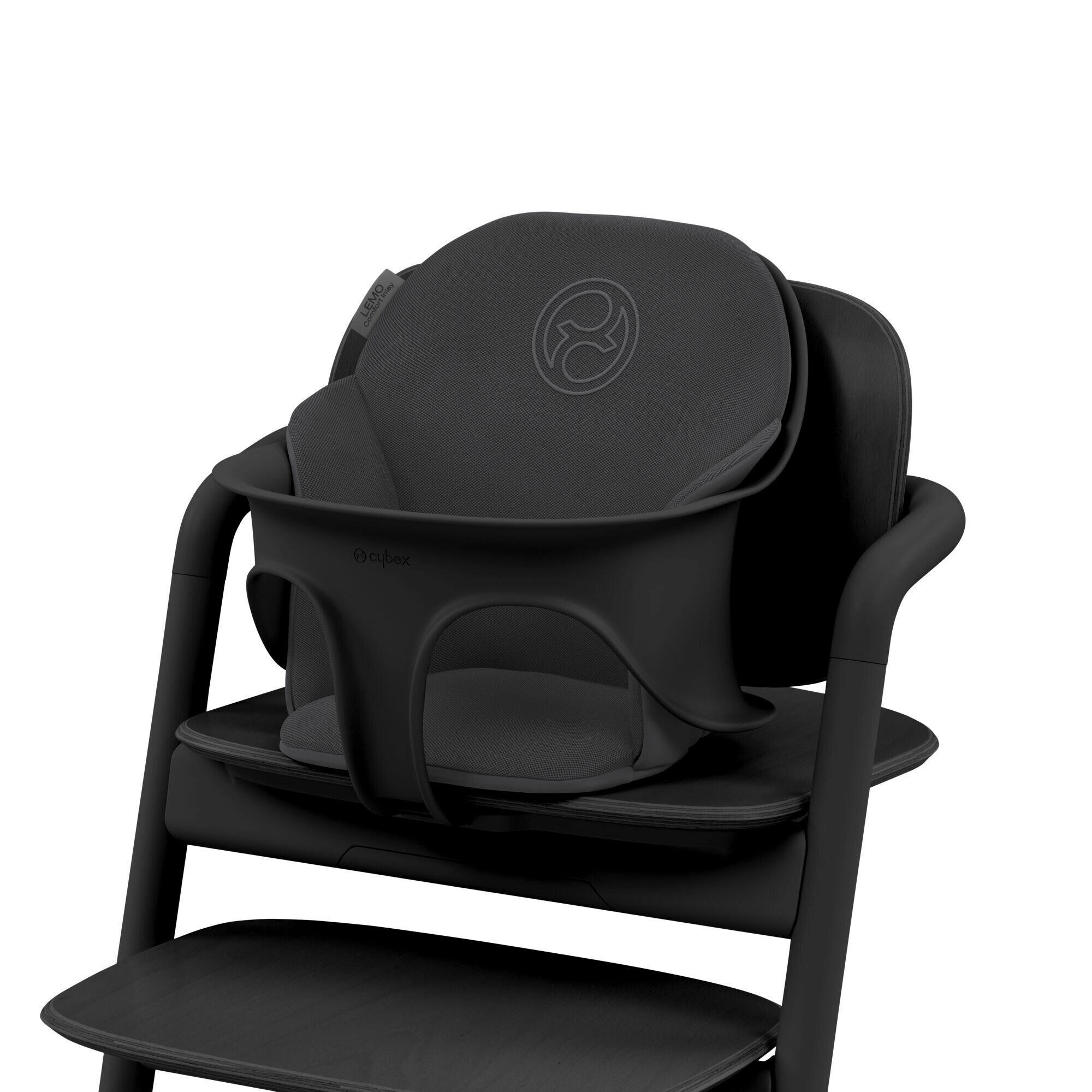 WKŁADKA DO WYSOKIEGO KRZESŁA LEMO - czarny, Basics, tkanina (35/15/20cm) - cybex GOLD