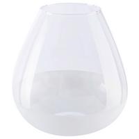 Vase Bromelo In Weiss Aus Glas - Klar/Weiss, Modern, Glas (20cm) - Premium Living