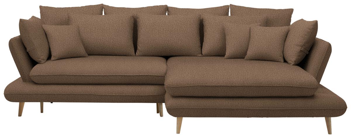 Kutna Garnitura Monte - cappuccino/prirodne boje, Romantično / ladanjski, tekstil/drvo (283/181cm) - Premium Living
