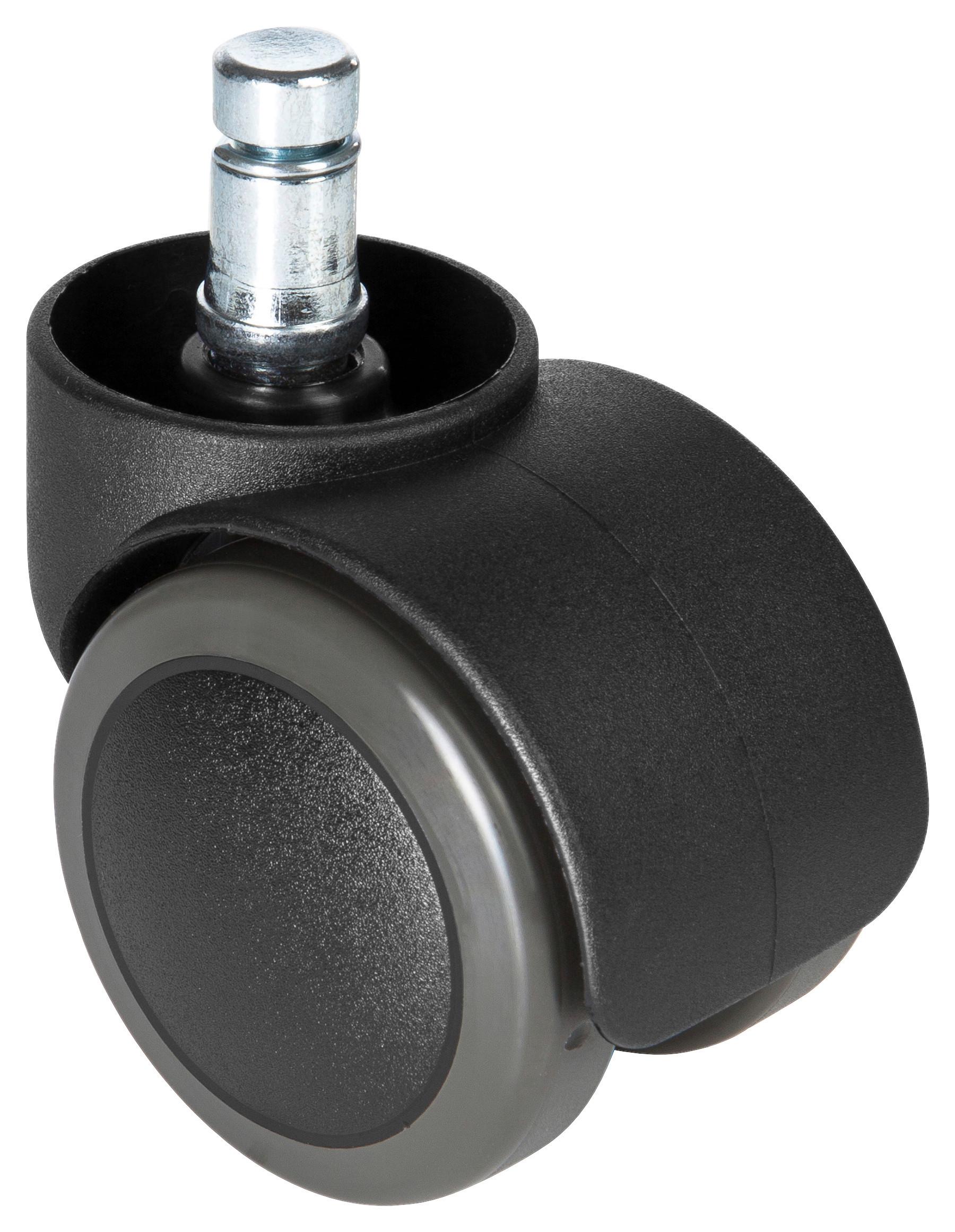 Set Kolesc Za Vrtljivi Stol Rolo Free, 5-Delni - črna, Basics, kovina/umetna masa (5,1/6/5cm) - MID.YOU