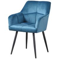 Stol Clair, Modra, Črna - modra/črna, Moderno, kovina/tekstil (60/86/62cm)