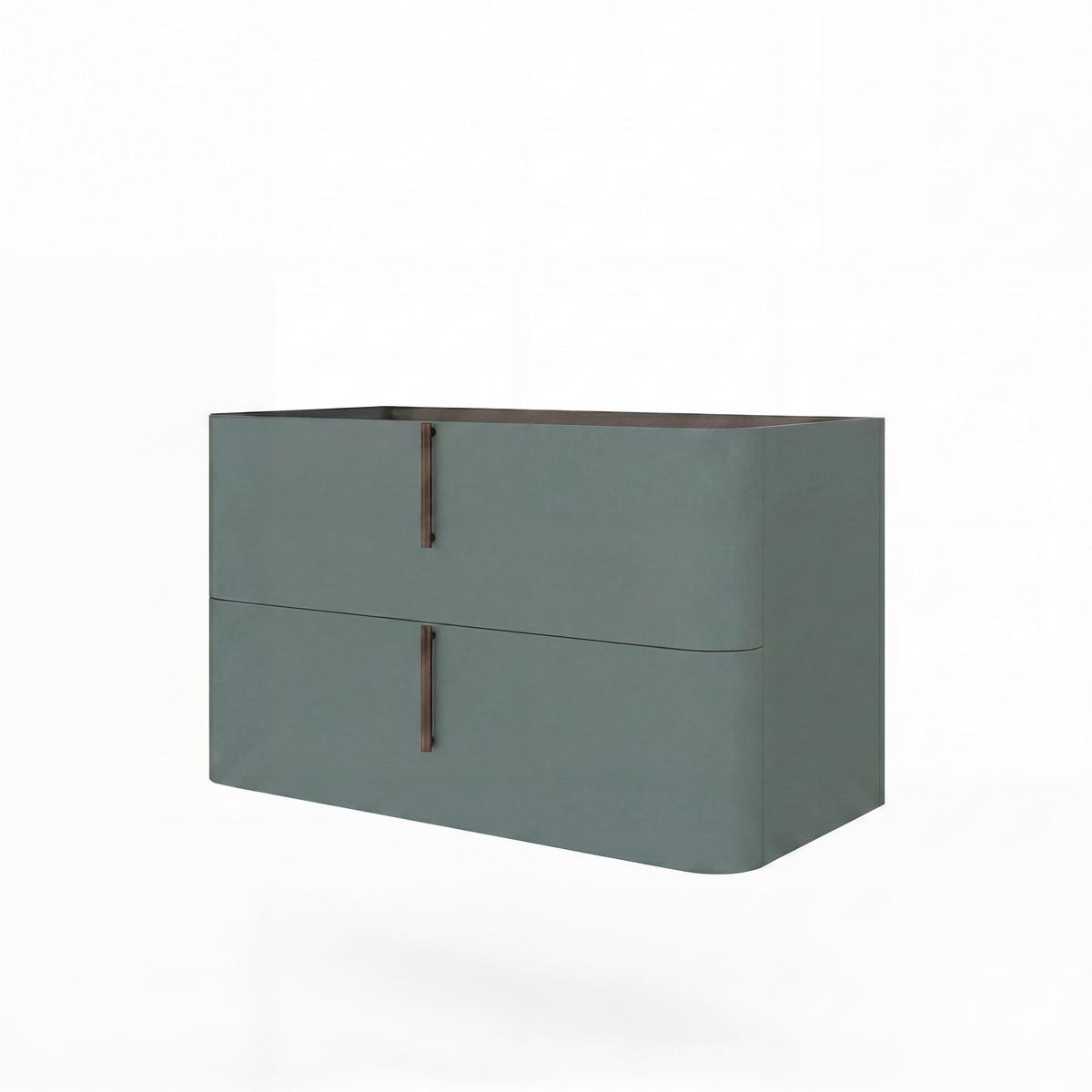 Bază pentru lavoar Lyra - verde pădure/antracit, Modern, material pe bază de lemn (101/51/46cm)