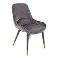 Stuhl in Grau - Goldfarben/Grau, LIFESTYLE, Holz/Textil (51/86,5/65cm) - Premium Living Stuhl in Grau - Goldfarben/Grau, LIFESTYLE, Holz/Textil (51/86,5/65cm) - Premium Living