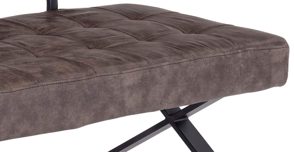 Klop Donna, Vintage Rjava, 140 Cm - rjava/antracit, Moderno, kovina/tekstil (140/93/61cm)