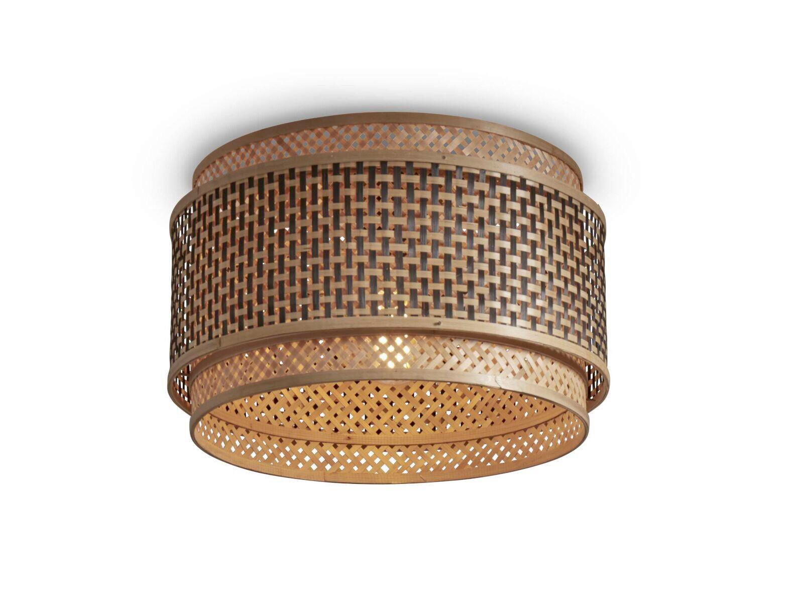 Stropna Svetilka Bhutan, Črna, Bambus - črna/naravne barve, Trend, les (40/25cm) - Good & Mojo