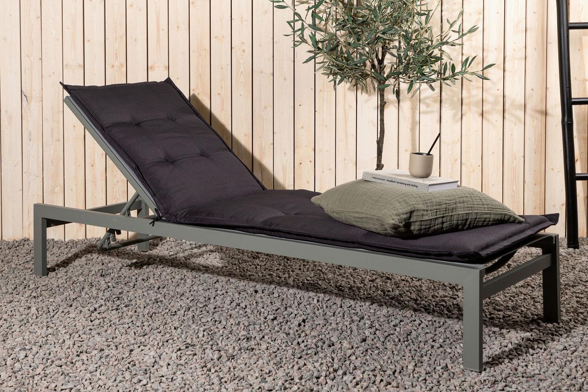 Liegenauflage Cushion ca. 60x193 cm Dunkelgrau - Dunkelgrau, KONVENTIONELL, Textil (60/5.5/193cm) - Gardenson