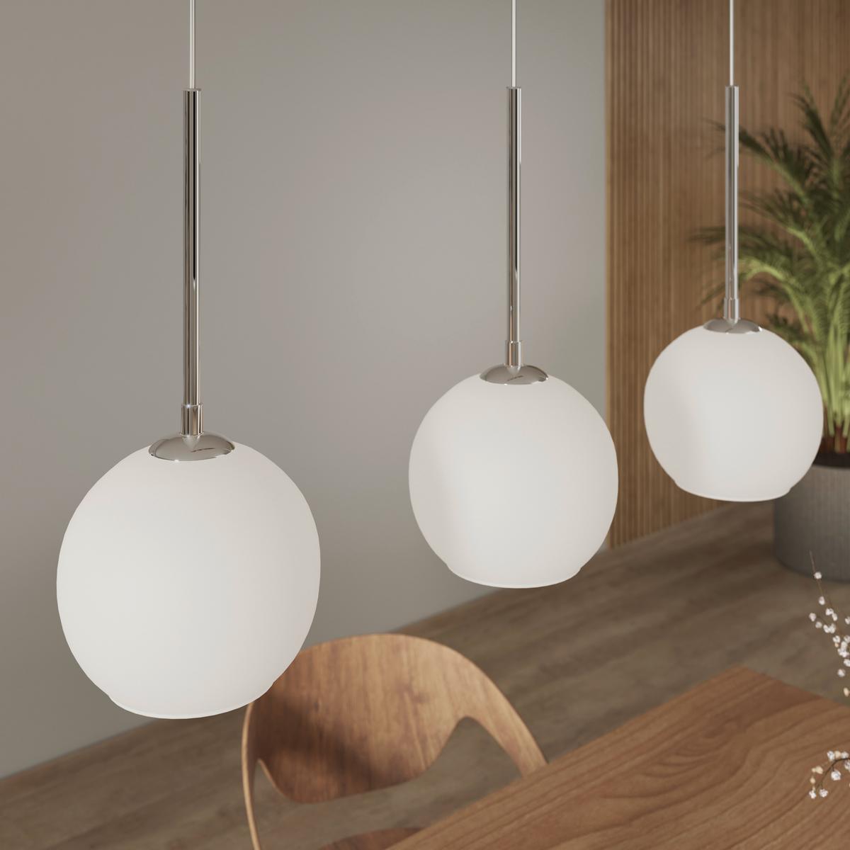 LAMPA WISZĄCA LEONIE *SBN* - opal, Basics, metal/szkło (110/20/150cm) - Novel