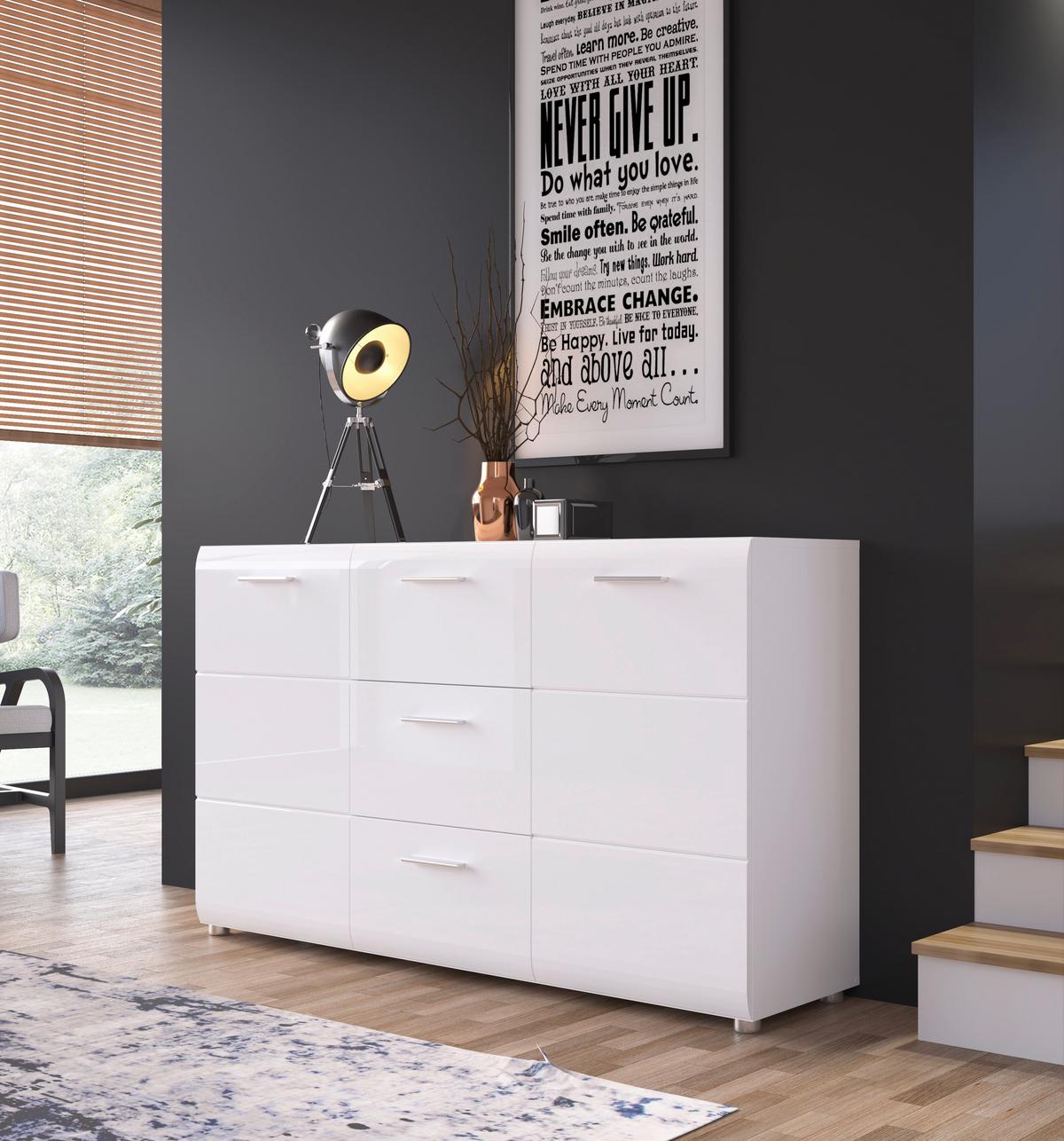 Komoda Merano - Moderno, drvni materijal/plastika (143,8/86/39cm) - Modern Living