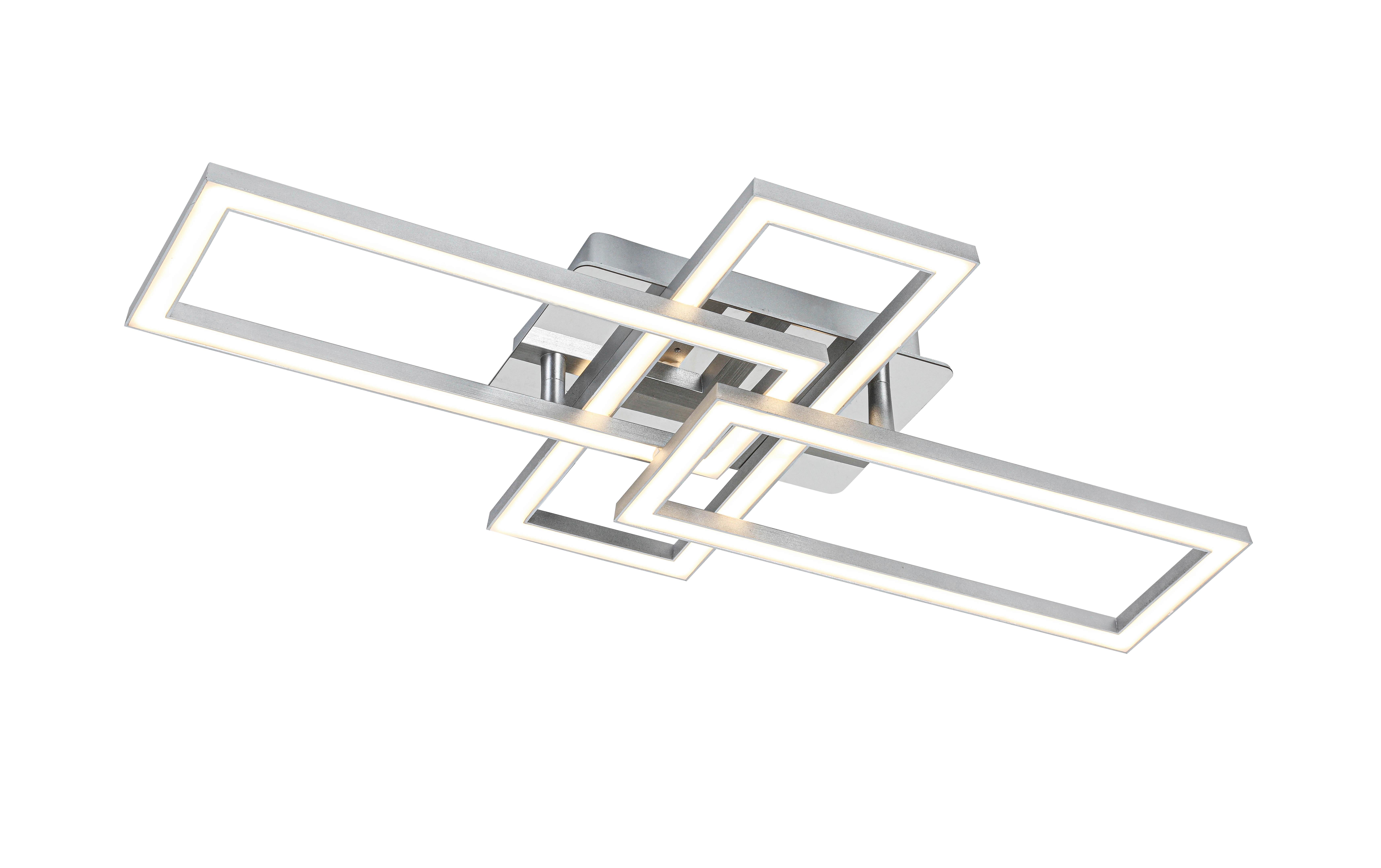 LED-Deckenleuchte Omie Silber-/Chromfarben max.24Watt - Chromfarben/Silberfarben, MODERN, Kunststoff/Metall (63,5/34/8cm) - Mömax