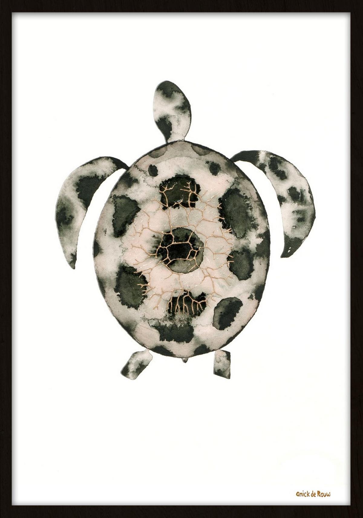 BILD STL-DE-ROUW-007-50X70-FRX-FRZW - Weiss/Schwarz, Basics, Holz/Kunststoff (50/70/10cm)