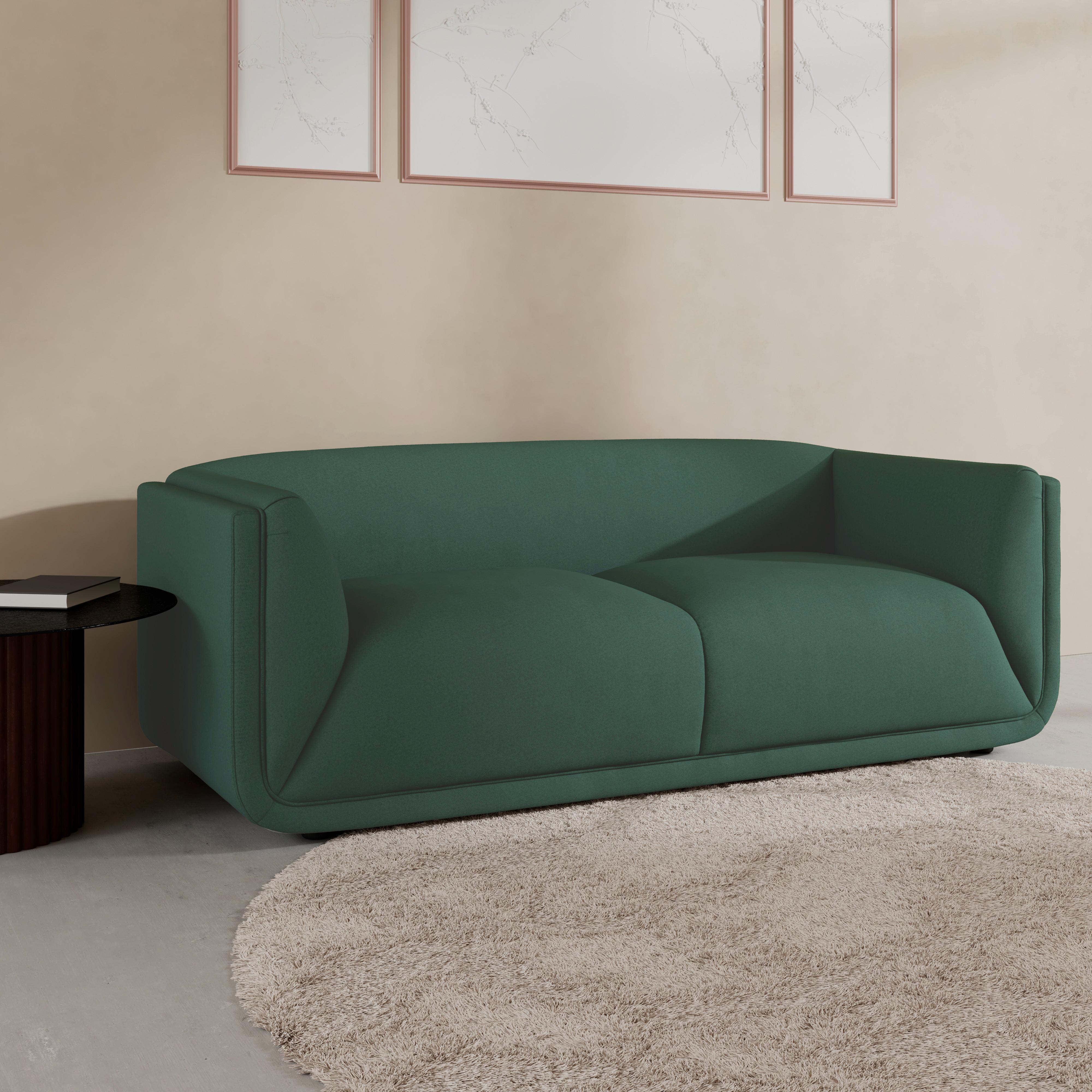 Zofa Hevi, Zelena - črna/zelena, Moderno, umetna masa/tekstil (197/73/86cm) - Bessagi Home