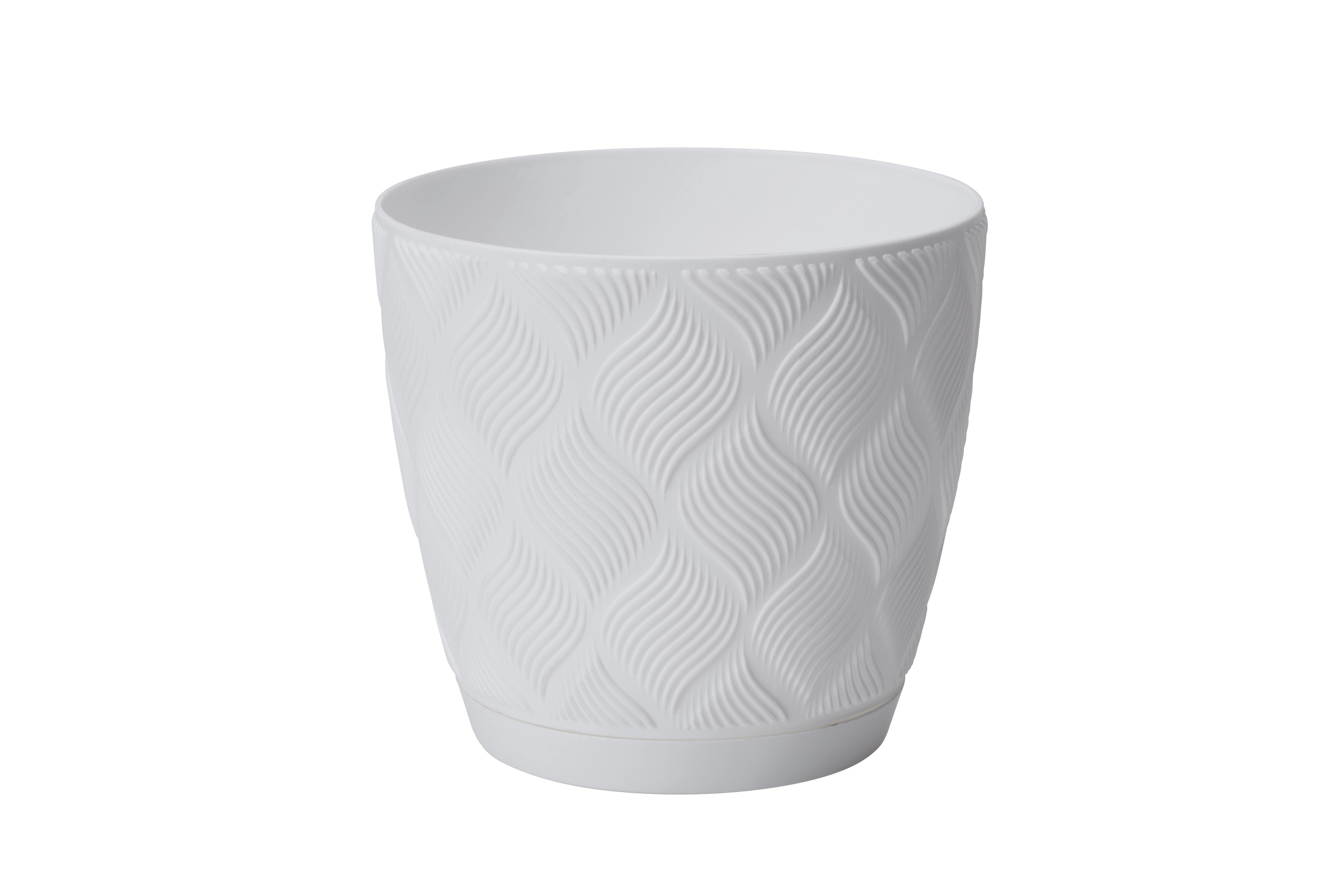Übertopf Grow Complete Eco 15 Weiß Ø ca. 14,8x13,7cm - Weiß, KONVENTIONELL, Kunststoff (14,8/13,7cm) - Mömax