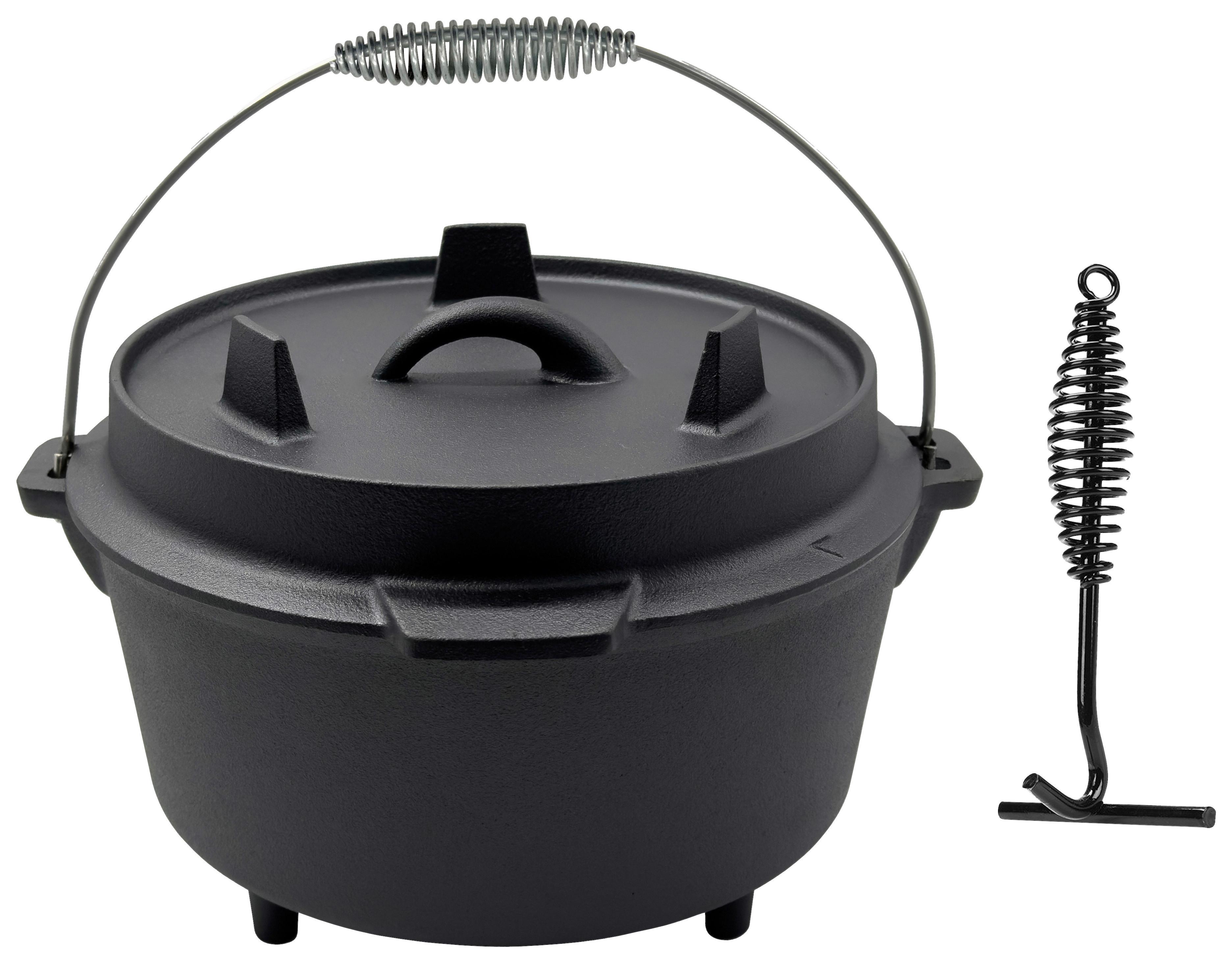 Dutch-Oven-Set Bernd Schwarz ca. 3,5 l - Schwarz, KONVENTIONELL, Metall (25/20cm) - Mömax